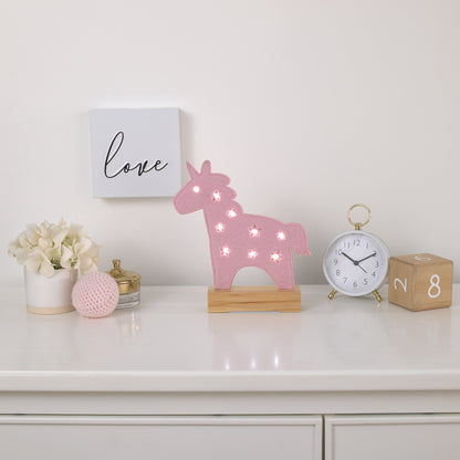 Little Love by NoJo Pink Unicorn Lighted Nursery Décor