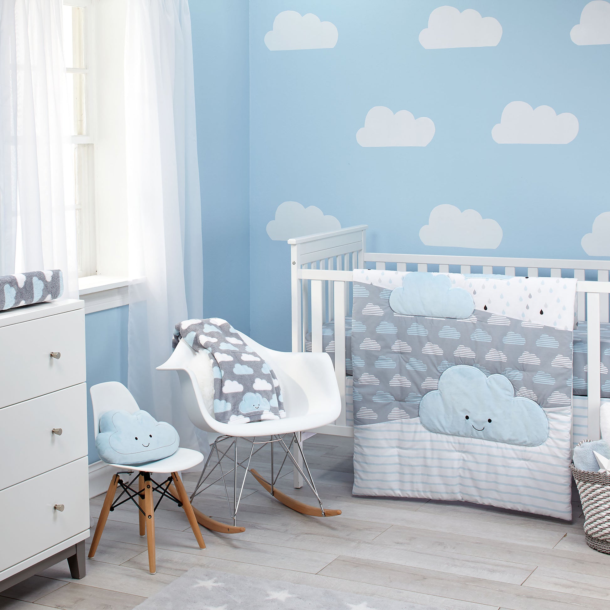 Little Love by NoJo Happy Little Clouds Decorative Pillow