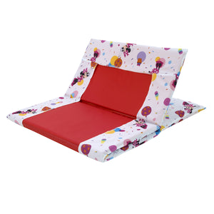 Minnie Mouse Let's Party Pink, Lavender, and White Balloons, Cupcakes, and Confetti Preschool Nap Pad Sheet