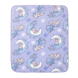 Frozen 2 Elsa and Nokk Lavender and Pink Super Soft Toddler Blanket - 40