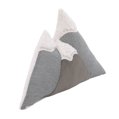 Little Love by NoJo Mountain Shaped Grey and White Plush Decorative Pillow