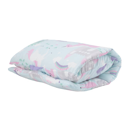 Everything Kids Pink, Light Blue and Lavender Unicorn Deluxe Easy Fold Nap Mat