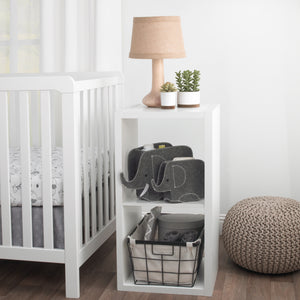 Little Love by NoJo Grey Felt Elephant Shaped Nursery Storage Caddys - 2 Pk