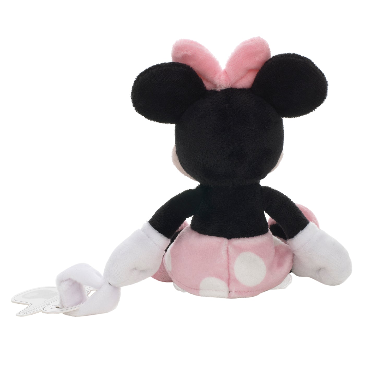 Disney Minnie Mouse White, Pink and Black with Polka Dot Skirt Plush Buddy Pacifier Holder