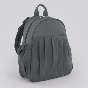 Motherhood Gathered Pocket Backpack Diaper Bag, Gray