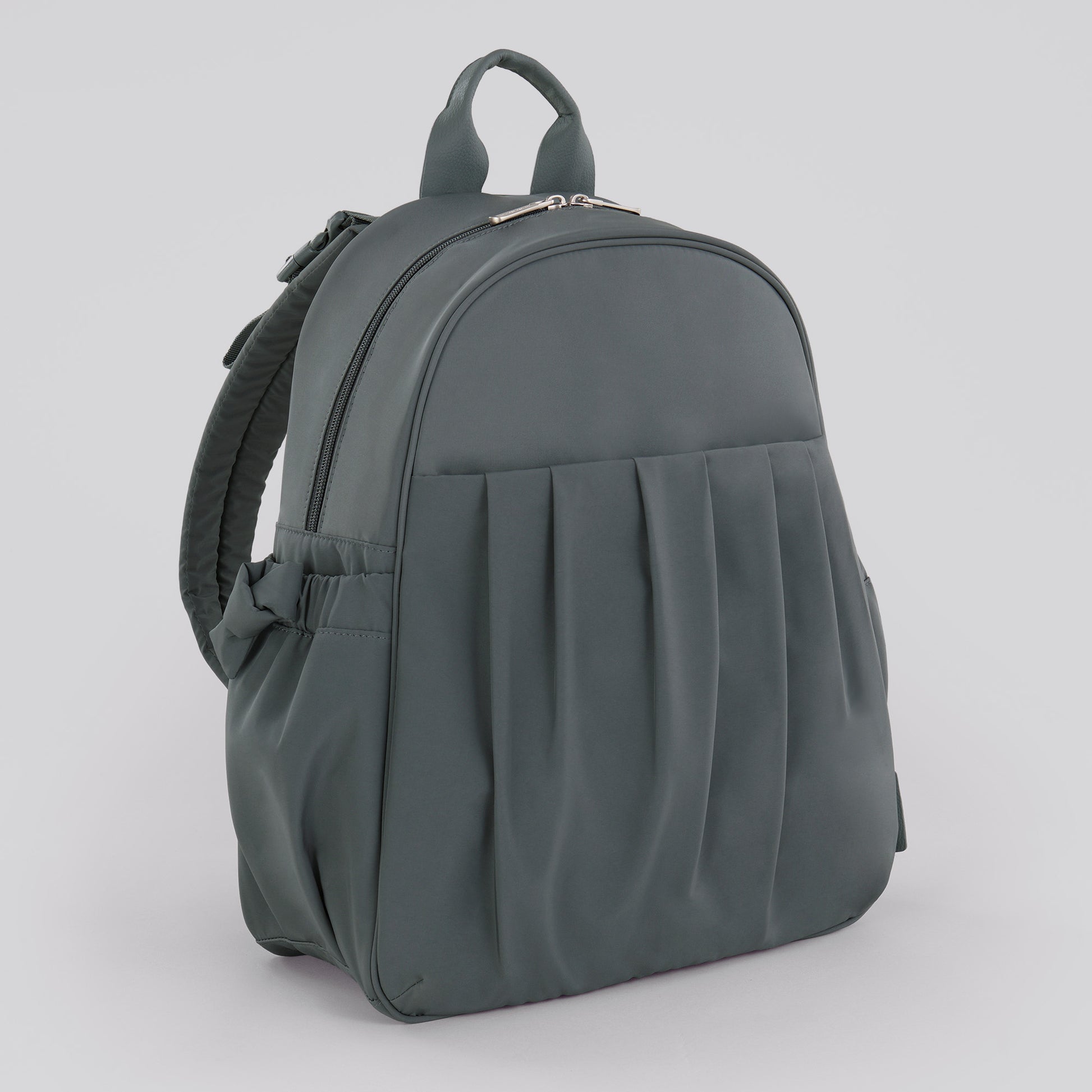 Motherhood Gathered Pocket Backpack Diaper Bag, Gray