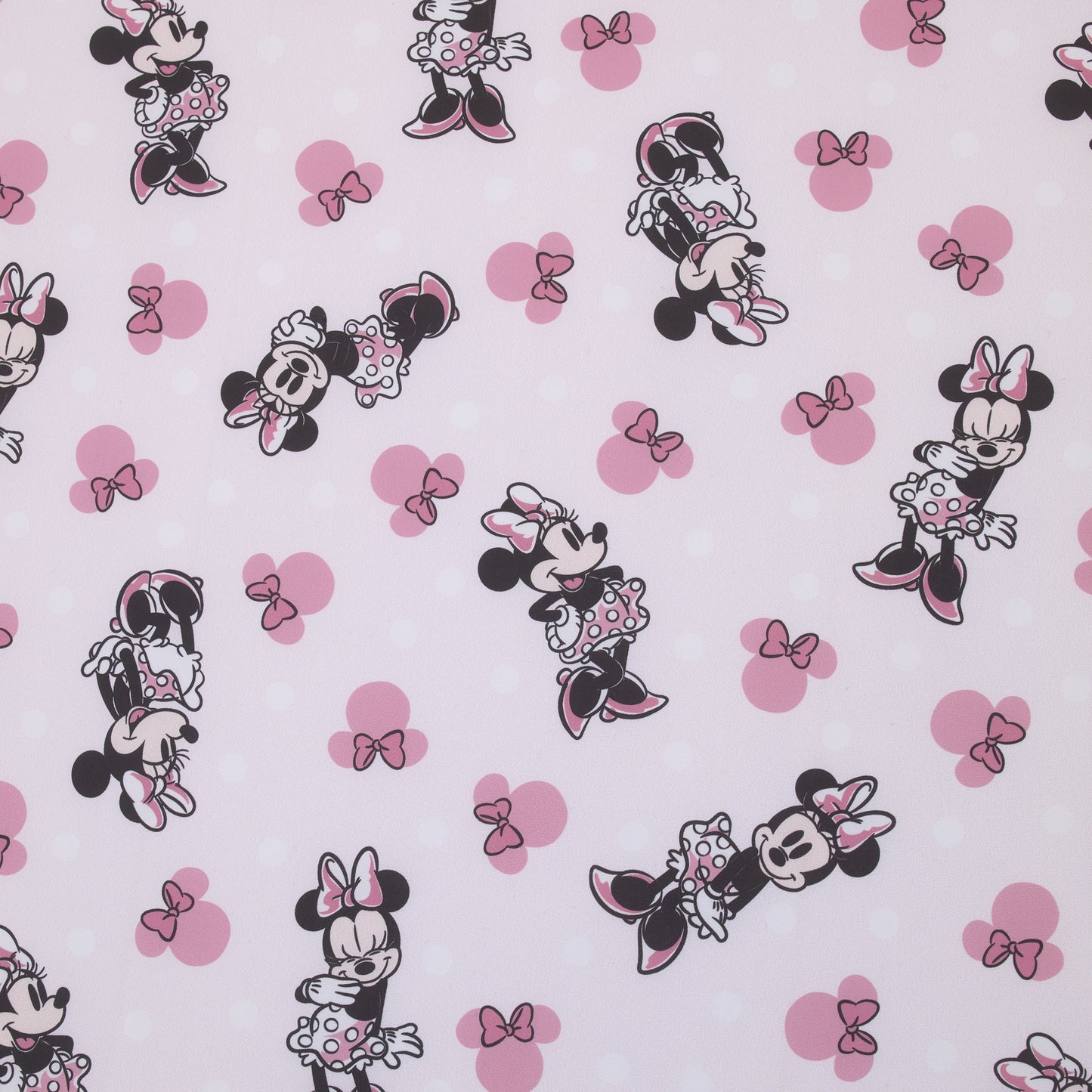 Disney Minnie Mouse Pink, Black, and White Super Soft Nursery Fitted Crib Sheet