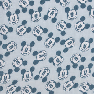 Disney Mickey Mouse Gray, Charcoal, and White 3 Piece Muslin Swaddle Baby Blanket Set