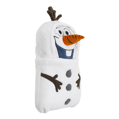 Disney Frozen Winter Cheer White, Orange, Brown Olaf Character Shaped Blanket
