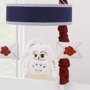 Warner Bros  Harry Potter Welcome Little Wizard Navy, White, and Burgundy, Hedwig and Letters Musical Mobile