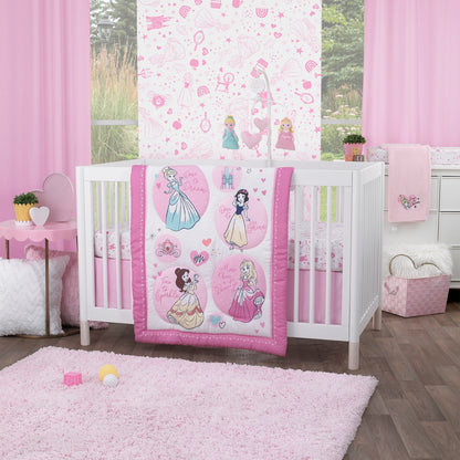 Disney Princess - Dare to Dream Super Soft Pink Heart Cinderella Coral Fleece Baby Blanket