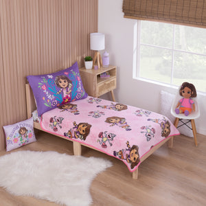 NoJo Dora Adventure Awaits Toddler Blanket, Pink