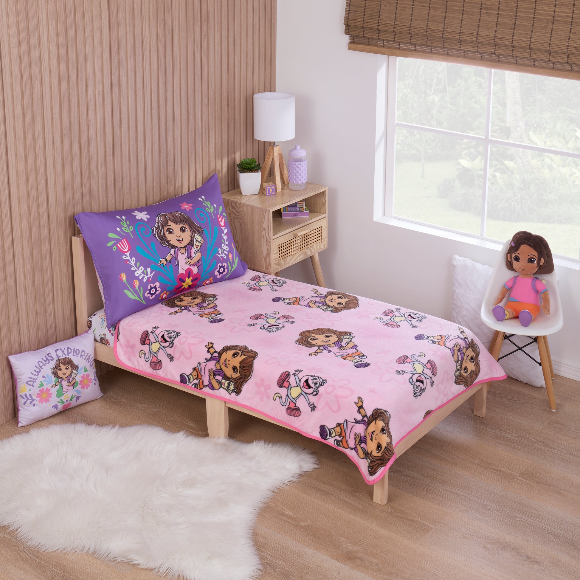 NoJo Dora Adventure Awaits Toddler Blanket, Pink