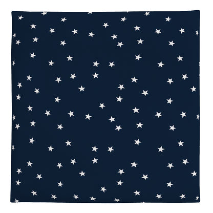 Carter's 100% Cotton Sateen Fitted Crib Sheet - Navy with White Stars