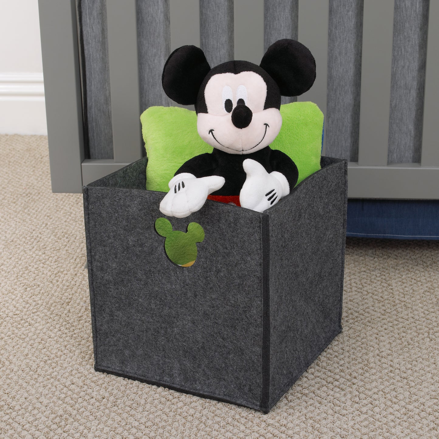Disney Mickey Mouse Die Cut Storage Organizer, Grey