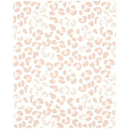 NoJo Neutral Cheetah Peach, Pink and Ivory Super Soft Mini Crib Sheet