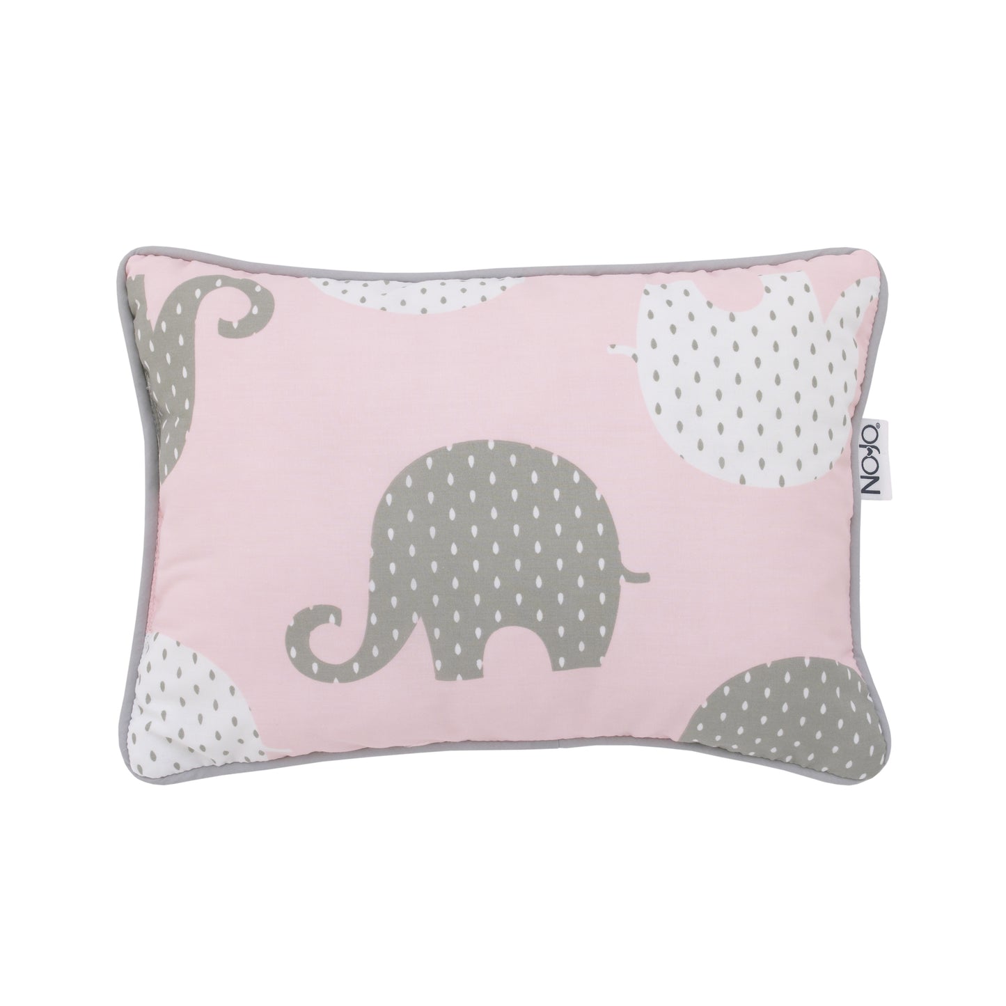 NoJo The Dreamer Pink and Grey Elephant 8 Piece Nursery Crib Bedding Set