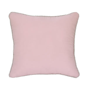 Disney Princess Enchanting Dreams Pink and Gold Embroidered Crown Decorative Throw Pillow with White Pom Pom Trim
