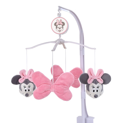 Disney Minnie Mouse Lovely Little Lady Pink Plush Bows Musical Mobile