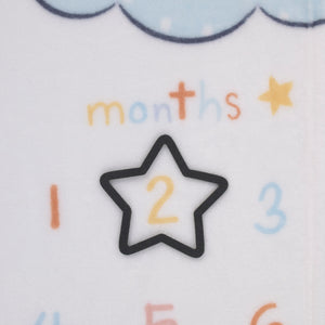 Disney Winnie The Pooh Multi Rainbow and White Super Soft Milestone Baby Blanket