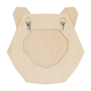 Bear Head Layered Natural Wood Nursery Wall Décor