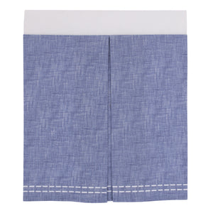Ever & Ever Marine Navy, Light Blue, Chambray, and White Ocean Friends 3 Piece Nursery Crib Bedding Set - Comforter, Fitted Crib Sheet, and Crib Skirt