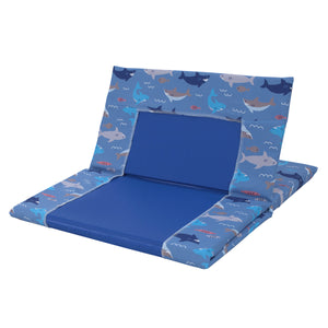 Everything Kids Shark, Fish, Ocean Blue and Grey Preschool Nap Pad Sheet
