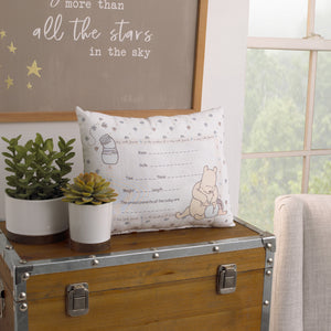 Winnie the Pooh Decorative Keepsake Pillow – Personalized Birth Pillow