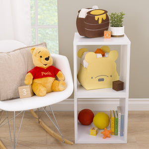 Disney Winnie the Pooh and Hunny Pot Yellow and Brown Two Piece Felt Storage Caddy - 1 Large, 1 Small