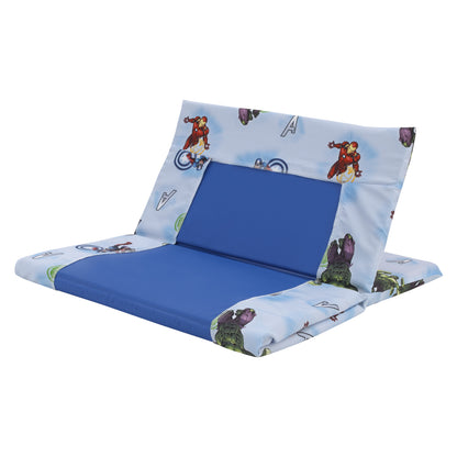 Marvel Avengers Fight the Foes Blue, Red, and Green Hulk, Iron Man, Thor, Captain America Preschool Nap Pad Sheet