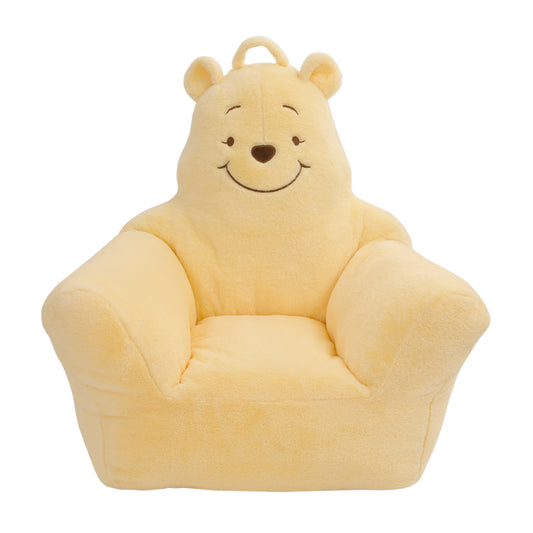 Disney Classic Winnie the Pooh Shaped Yellow, and Brown Plush Chair