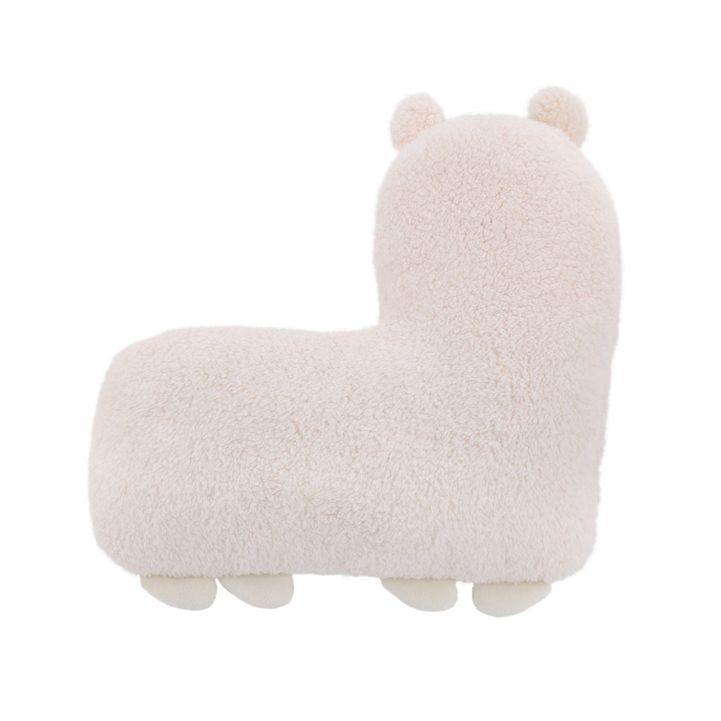 Little Love by NoJo Llama Shaped Plush Sherpa Decorative Pillow - Ivory