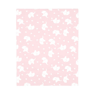 NoJo Super Soft Pink and White Elephant Fitted Mini Crib Sheet