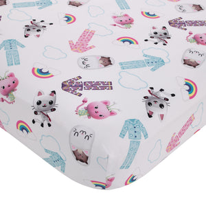 DreamWorks Gabby's Dollhouse Dream It Up Pink and Purple Kitty Fairy 2 Piece Toddler Sheet Set - Fitted Bottom Sheet and Reversible Pillowcase