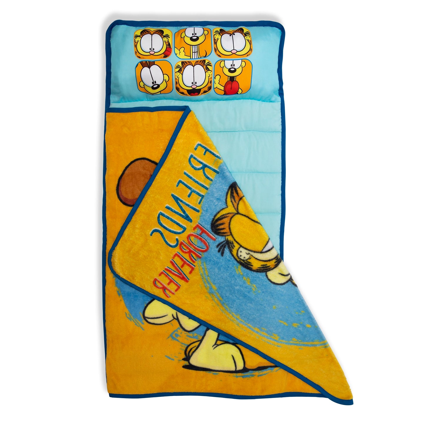 Garfield Forever Friends Toddler Nap Mat - Includes Attached Pillow and Fleece Blanket