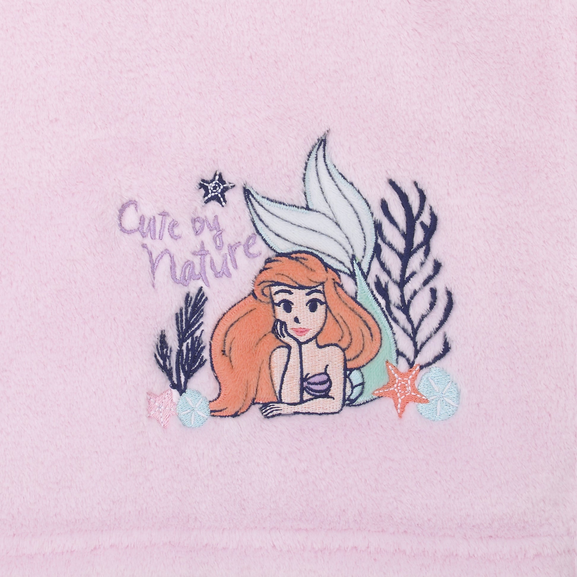 NoJo Disney The Little Mermaid Pink Ariel Cute by Nature Super Soft Baby Blanket