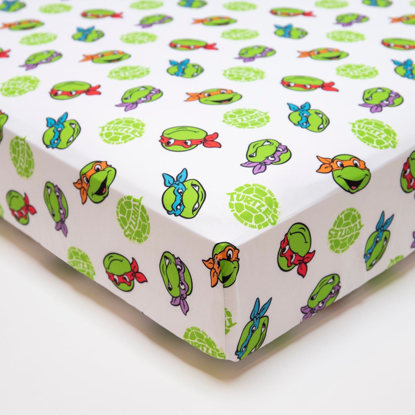 NoJo Teenage Mutant Ninja Turtles 4 Piece Toddler Bed Set - Includes a Comforter, Fitted Bottom Sheet, Flat Top Sheet, Reversible Pillowcase