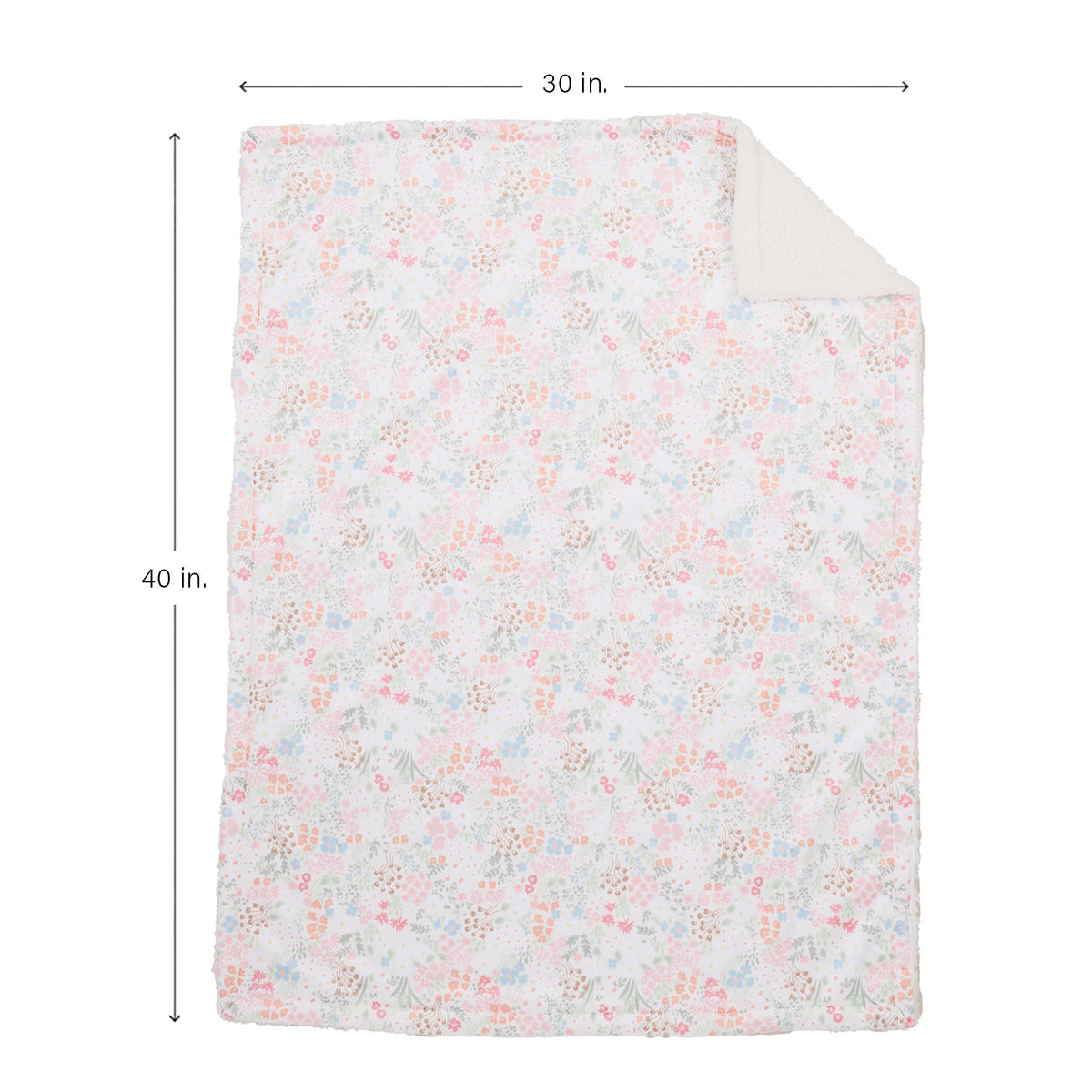 mini by Motherhood - Petal & Bloom Sherpa Baby Blanket