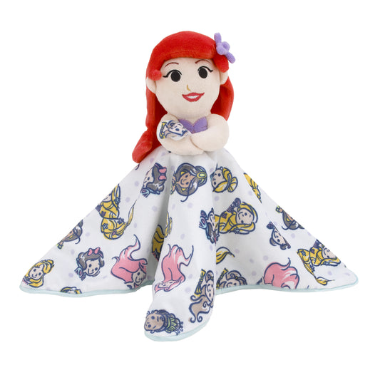 Disney Ariel and Princess White and Aqua Lovey Security Blanket