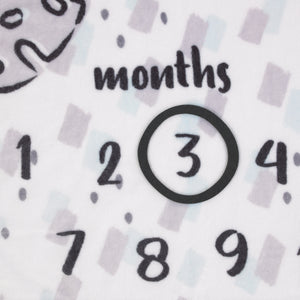 Disney Lion King Simba, Grey, White and Tan Super Soft Milestone Baby Blanket