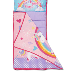 NoJo Unicorn Toddler Nap Mat - Includes Attached Pillow and Fleece Blanket