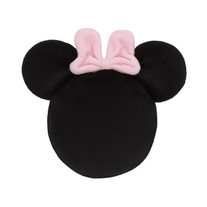 Disney Minnie Mouse Shaped Black Plush with Pink Bow 3 Piece Wall Decor
