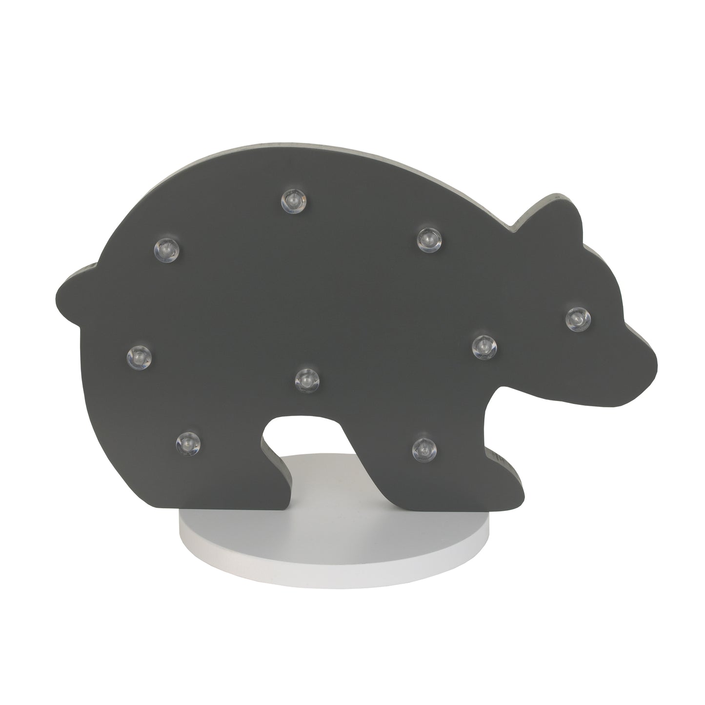 NoJo - Grey Bear Shaped Lighted Nursery Décor