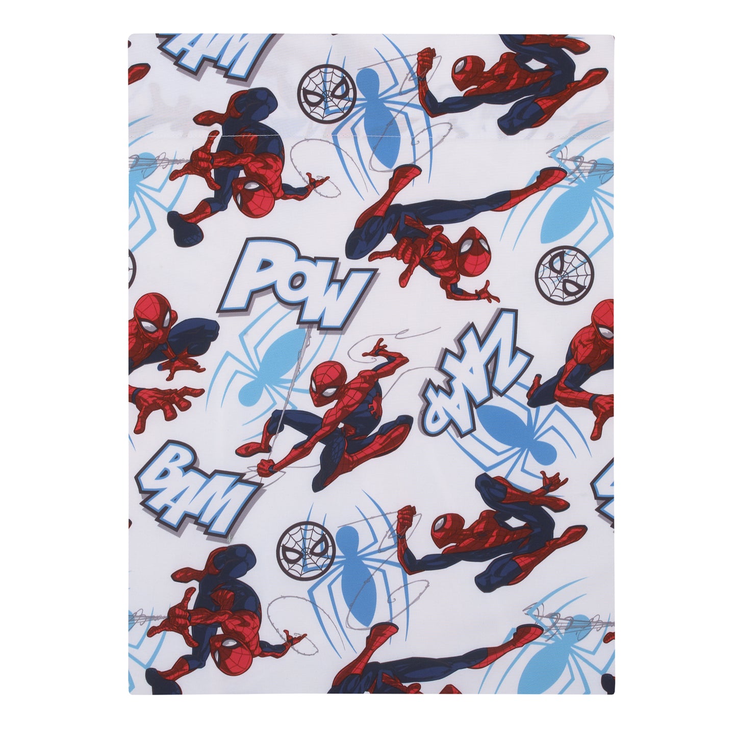 Marvel Spiderman to the Rescue Red, White, and Blue 4 Piece Toddler Bed Set - Comforter, Fitted Bottom Sheet, Flat Top Sheet, and Reversible Pillowcase