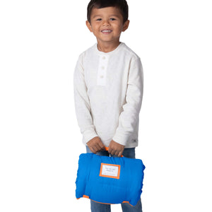 NoJo CoComelon Plush Toddler Nap Mat - Includes Attached Pillow and Fleece Blanket, Green, and Blue