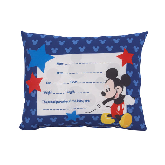 Disney Mickey Mouse Decorative Keepsake Pillow – Personalized Birth Pillow