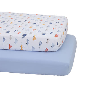 mini by Motherhood - Tiny Cruisers 3 Piece Crib Bedding Set, Comforter and Two Fitted Crib Sheets