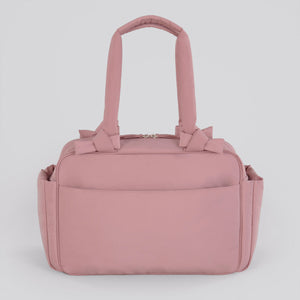 Motherhood Knotted Bows Duffle Diaper Bag, Dusty Rose