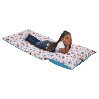 Disney Moana Free as the Ocean Aqua, Purple, Orange, and White Deluxe Easy Fold Toddler Nap Mat