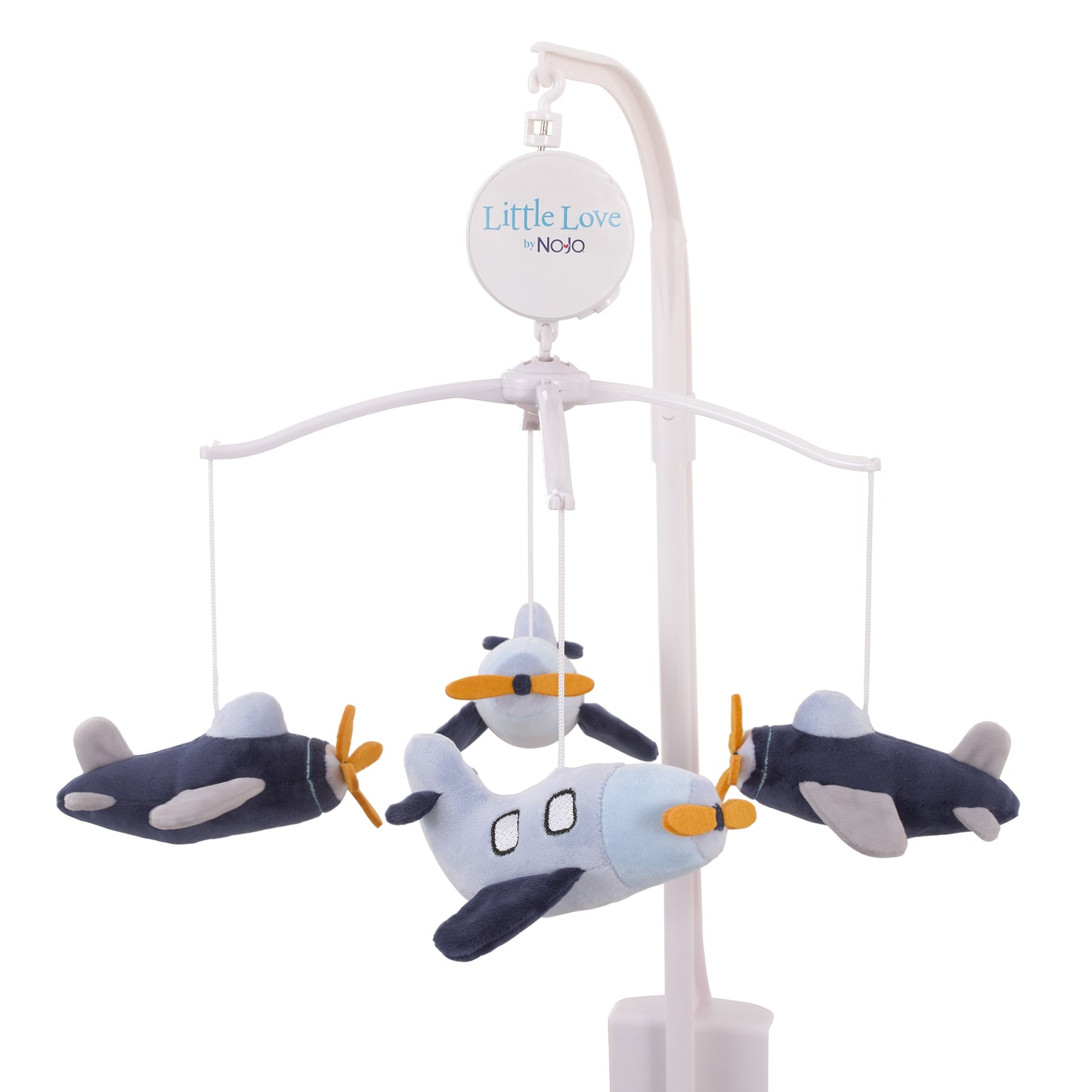 Little Love by NoJo Soar High Little One Navy Plush Airplane Musical Mobile